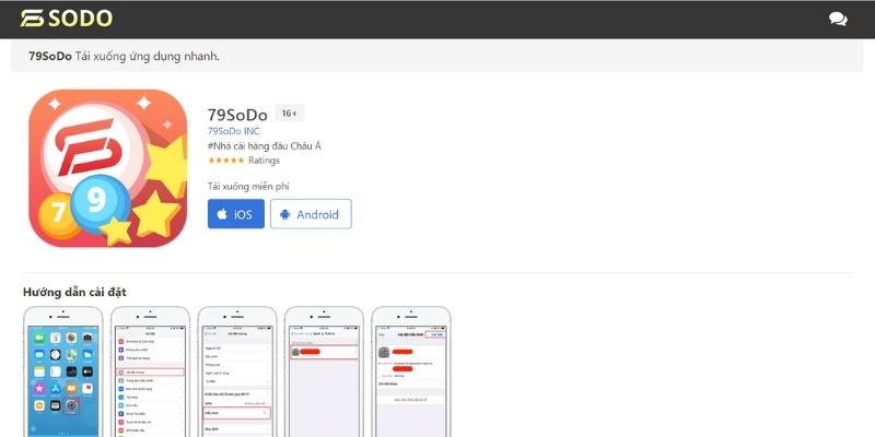 Tải nhanh ứng dụng 79sodo để có cơ hội nhận thưởng cực lớn 