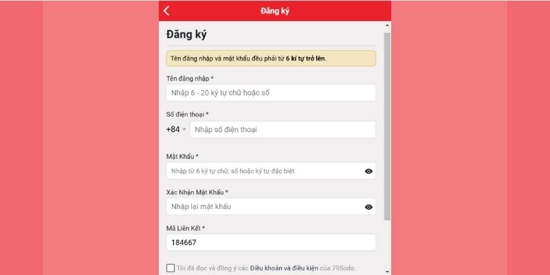 Hướng dẫn cách đăng ký tài khoản 79sodo dành cho người mới