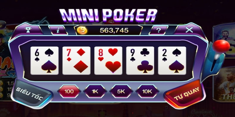 Một số tính năng khác khi chơi mini poker